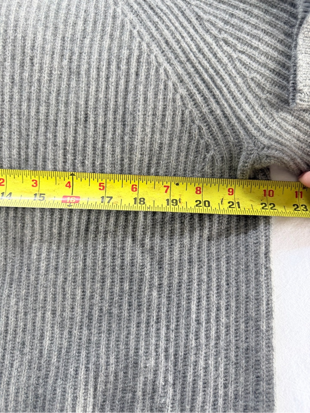 J.Crew Women’s Cashmere Ribbed Crewneck Sweater - Gray - Picture 4 of 5